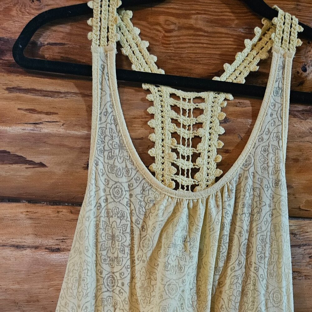 Yellow Floral Tank Top